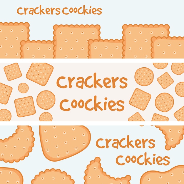 Crackers and biscuits banners