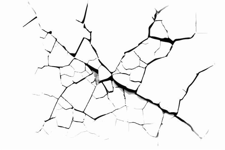 Vector cracks achtergrond cracks textuur grunge achtergrond cracks in een muur achtergrond crack textuur