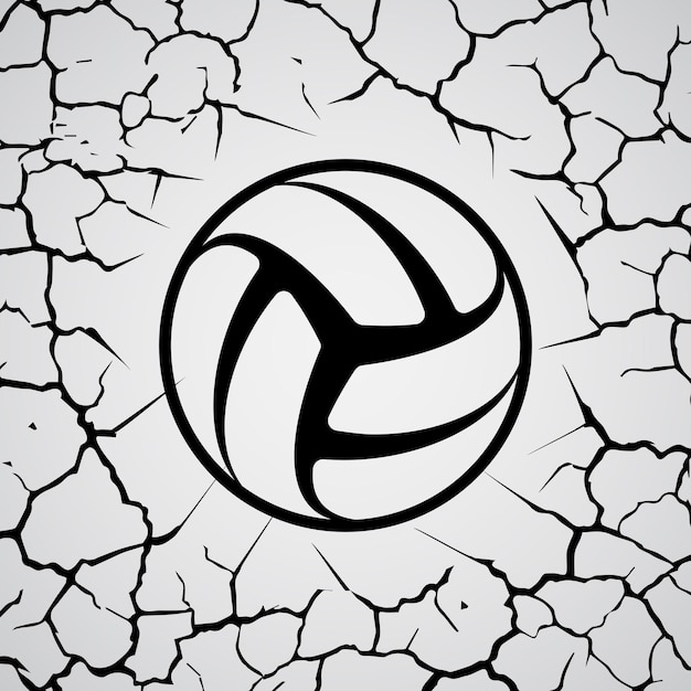 Cracks circle volleyball