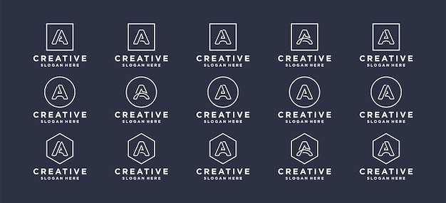 Craetive letter a initials logo design.