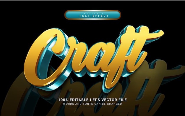 Текстовый эффект в стиле craft 3d