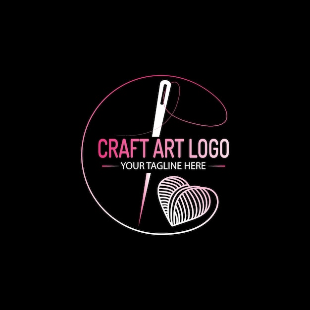 Vector craft art logo design template