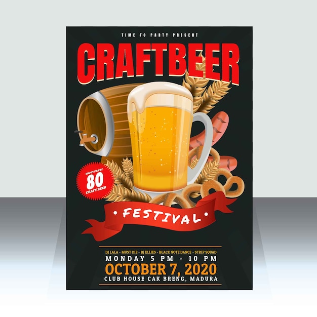 Craft beer festival poster template