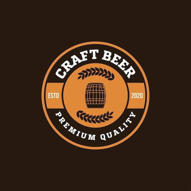 Vector craft beer logo, embleem brouwerij