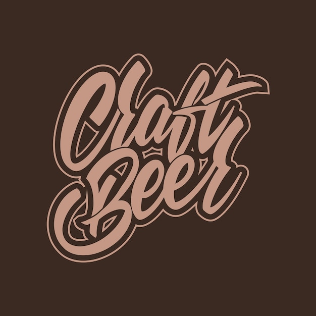 Craft beer logo in vintage style. for label design, brewery. vector illustration.