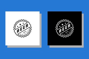 Craft beer pint brewery stamp sticker badge