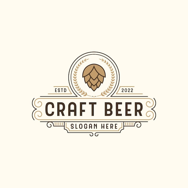 Логотип Craft Beer Retro Vintage