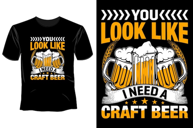 Craft Beer T Shirt Design