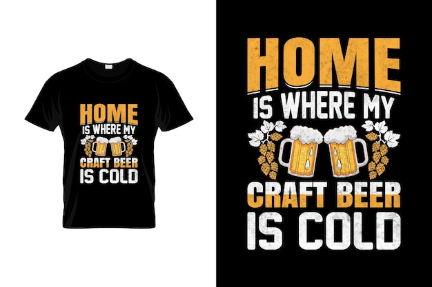 クラフトビールのTシャツのデザインまたはクラフトビールのポスターのデザインクラフトビールの引用クラフトビールのタイポグラフィ