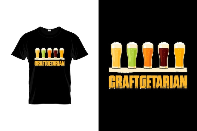 Vector craft beer tshirt design or craft beer poster design craft beer quotes craft beer typography