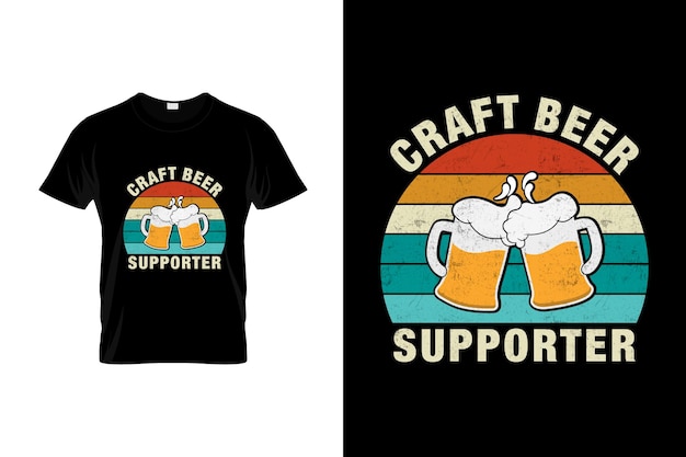 Vector craft beer tshirt design or craft beer poster design craft beer quotes craft beer typography