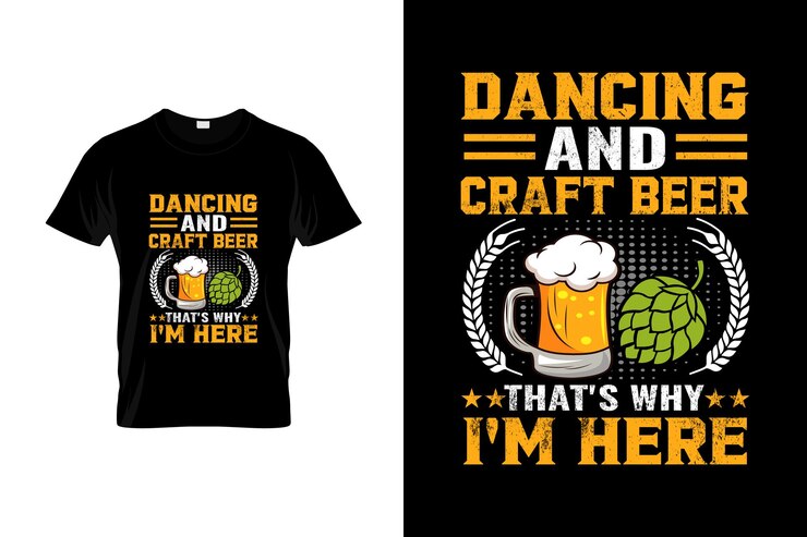 Vector craft beer tshirt design or craft beer poster design craft beer quotes craft beer typography