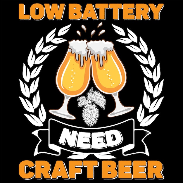 Векторный дизайн футболки Craft Beer Typography