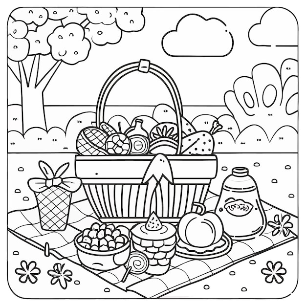 craft Coloring Book Page Design Vector