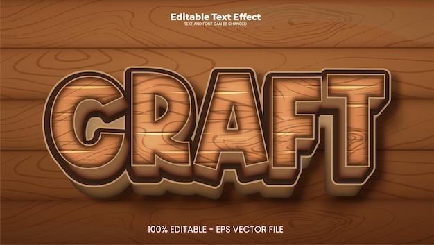 Craft editable text effect in modern trend style