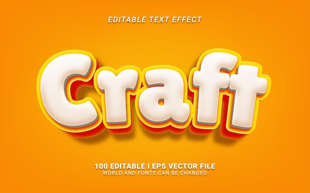 Craft editable text effect