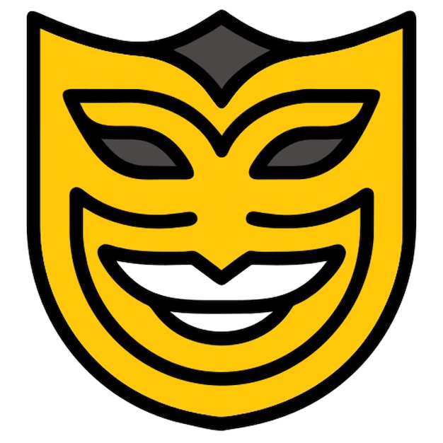 craft an icon of a theater mask representing the performing arts drama and acting icon