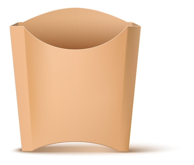 Craft paper box Disposable snack container mockup