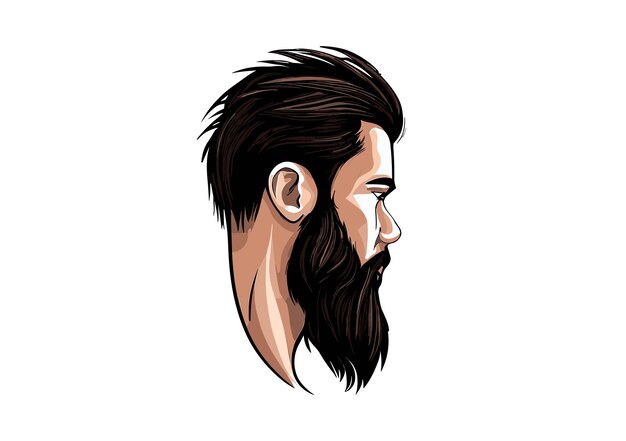 Vector crafted beard stories vector logo edition