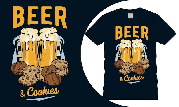 Crafty Comfort bier en koekjes T-shirtontwerp