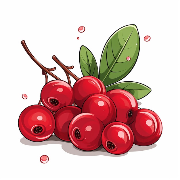 Cranberry cartoon vector