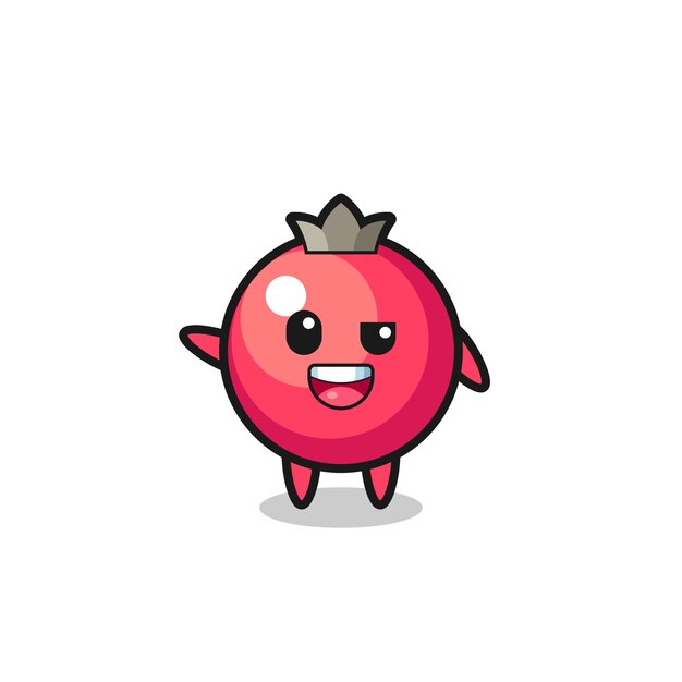 Cranberry-personage als de afro-jongen, schattig ontwerp