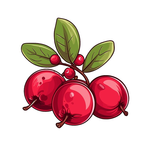 Vector cranberry vector clipart witte achtergrond