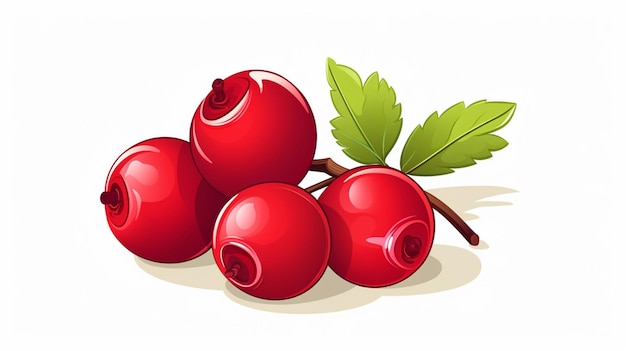 Vector cranberry vector on a white background