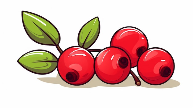 Cranberry vector on a white background