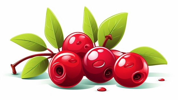 Cranberry vector on a white background