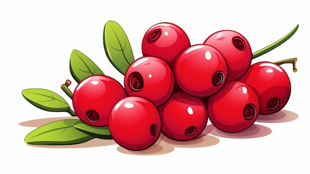 Cranberry vector on a white background