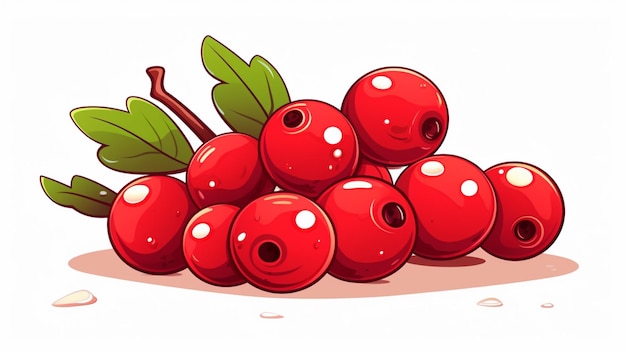 Cranberry vector on a white background