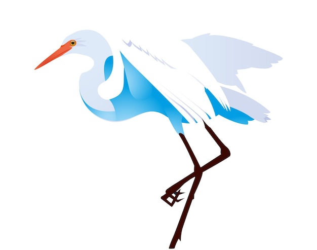 Vector crane bird