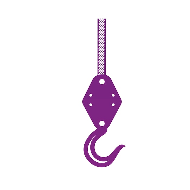 Crane hook logo icon vector illustration design template