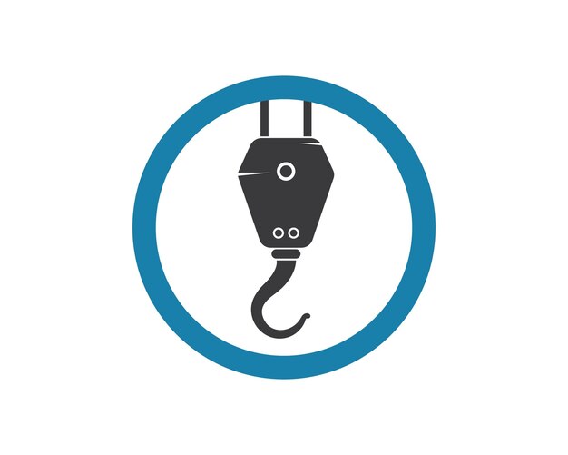 크레인 후크 로고 벡터