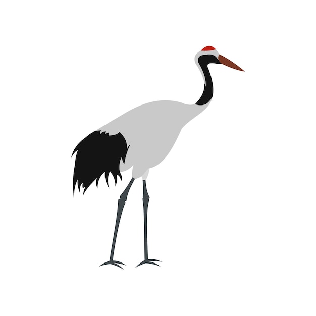 Vector crane icon in flat style isolated on white background