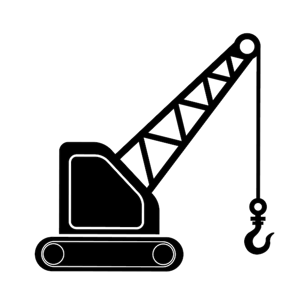 크레인 아이콘 로고 벡터 디자인 서식 파일