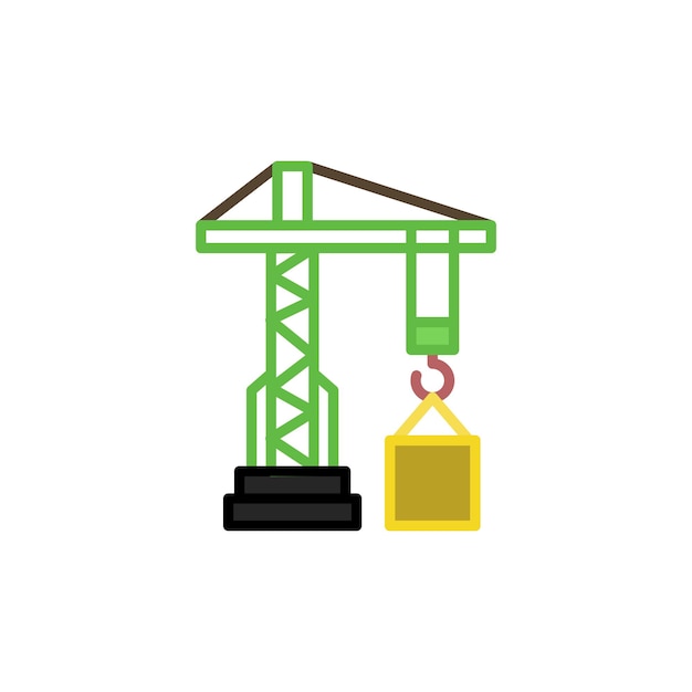 크레인 아이콘 터 디자인 템플릿