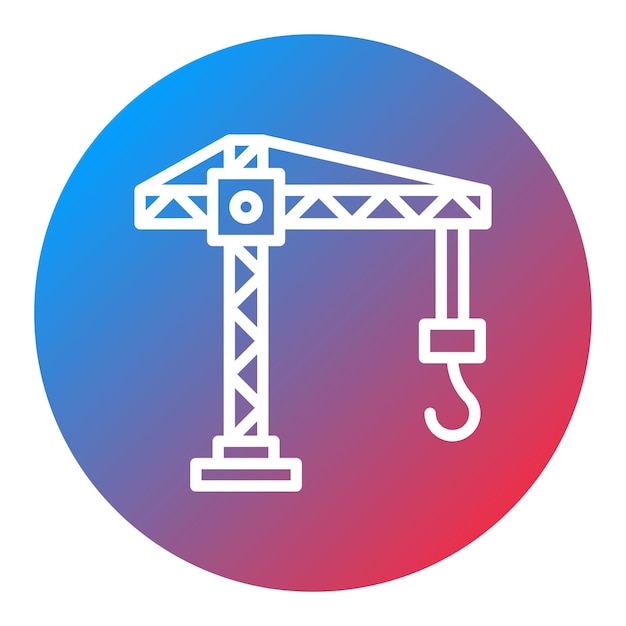 Vector crane icon vector image can be used for construction vehicles