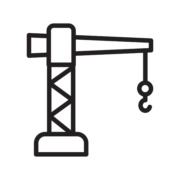 Vector crane icon vector on trendy design