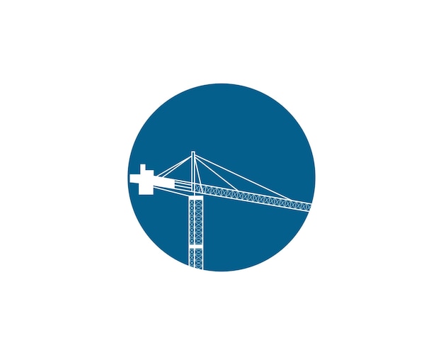 Crane illustration design template