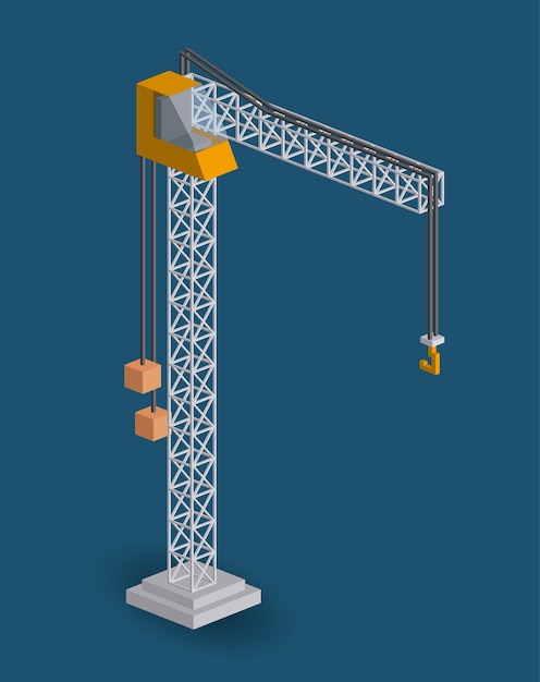 Progettazione isometrica della gru