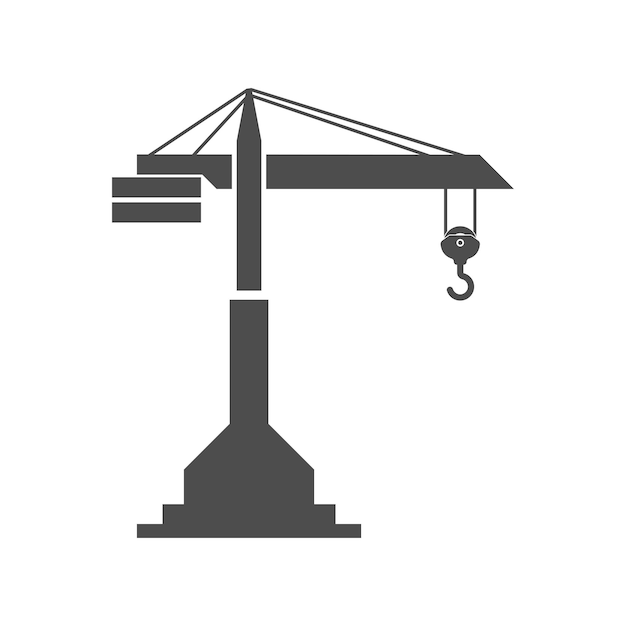 Vector crane logo icon design illustration