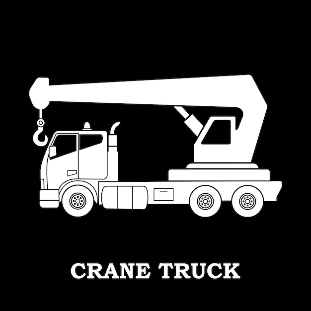 Vector crane truck icon