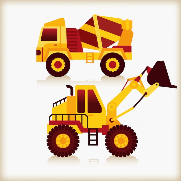 Vector crane truck