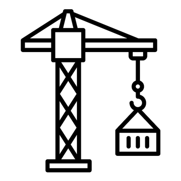 Crane Vector Illustration Style