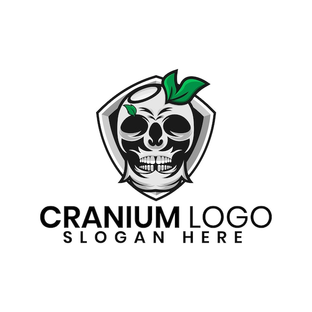 Modello di progettazione del logo del cranio