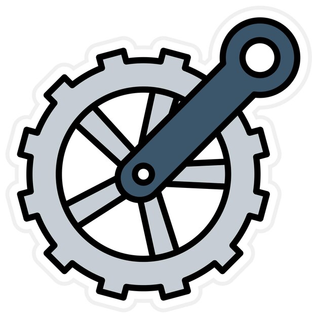 Vector crankset icon vector image can be used for athletics