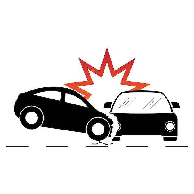 Crashed cars icon