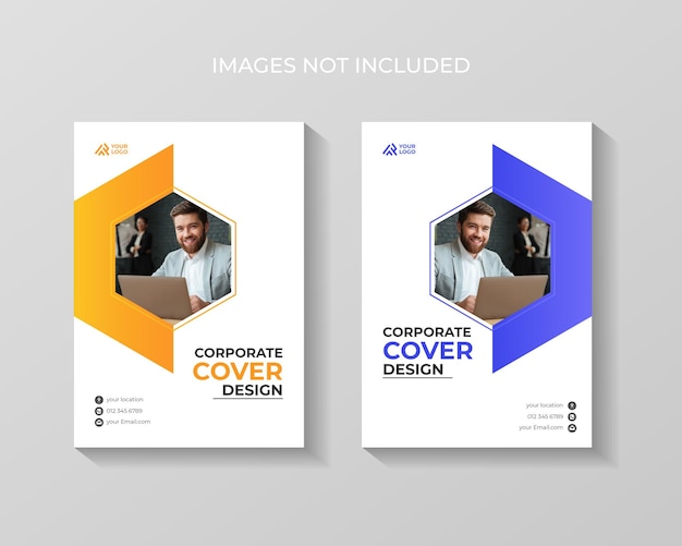 Crative book cover design template in a4 template design